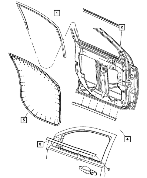 Weatherstrips and Seals for 2007 Dodge Caliber #1