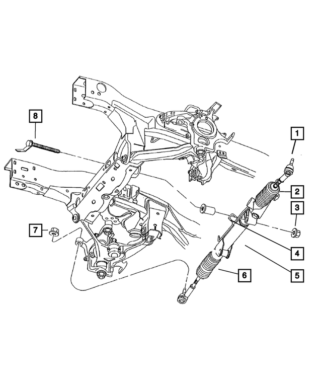 52106545AE - Steering: Steering Tie Rod, Left for Mopar Image