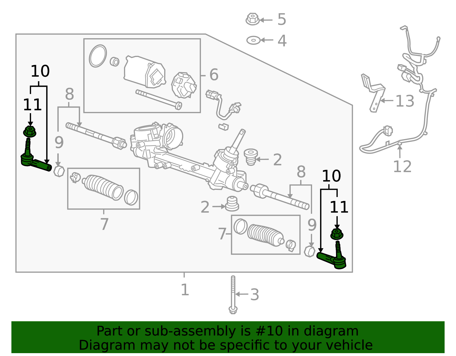 2010-2019 GM Steering Linkage Outer Tie Rod Kit 13286686 GM ...