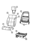 1GY981DBAA - Interior Trim: Front Headrest for Mopar Image