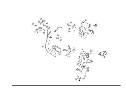 Pedal Assembly with Bearing for 1993 Mercedes-Benz 500SEC #0
