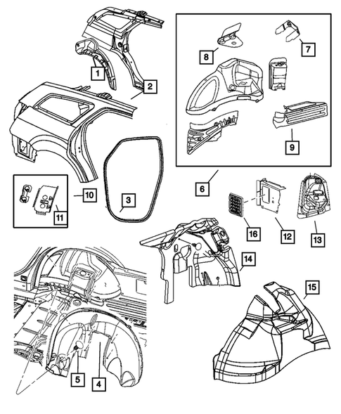 Quarter Panel and Pillar for 2007 Chrysler 300 #2