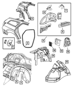 5065538AA - Body Sheet Metal Except Doors: Rear Wheelhouse Panel, Right for Mopar Image