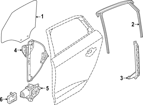 Glass - Rear Door for 2025 Audi RS3 #0