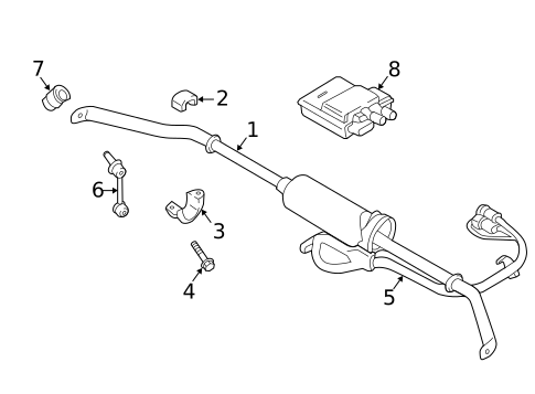 Stabilizer Bar & Components for 2019 Porsche Panamera #6