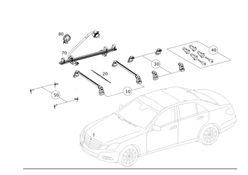 Roof Carrier Systems for 2008 Mercedes-Benz E550 #0