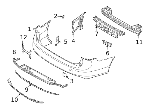 Bumper & Components - Rear for 2021 Volvo V90 #0