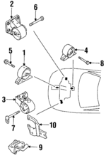 MB691269 - Engine: Side Mount for Dodge: Colt Image