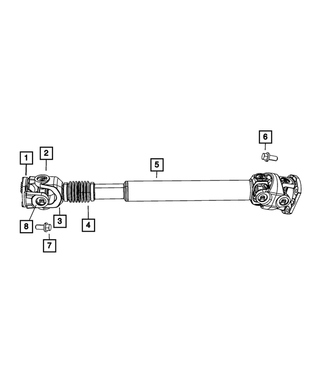 5127826AA - Front Axle; American Axle 235 MM Dual Rear Wheel; Differential and Drive Line: U-joint Snap Ring for Mopar Image