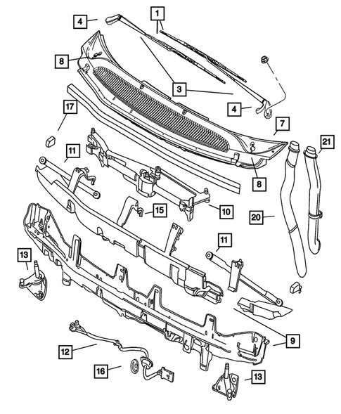 Windshield Wiper and Washer Systems for 2007 Dodge Caravan #0