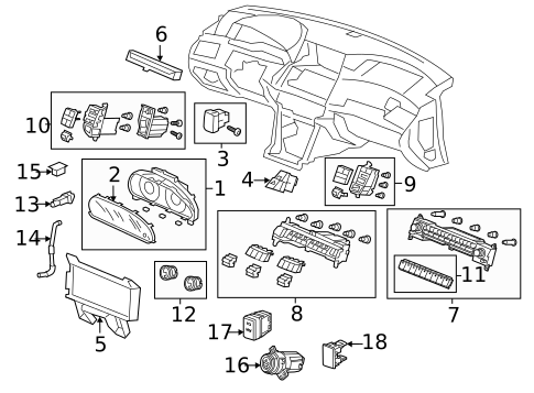 Switches for 2010 Honda Accord Crosstour #1