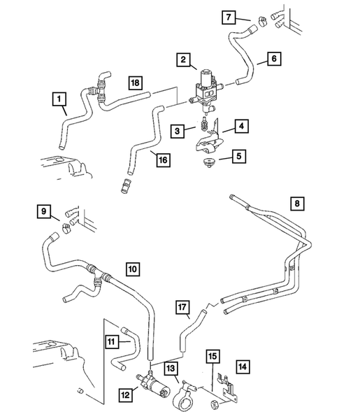 Air Conditioner and Heater Plumbing for 2003 Dodge Sprinter 2500 #4