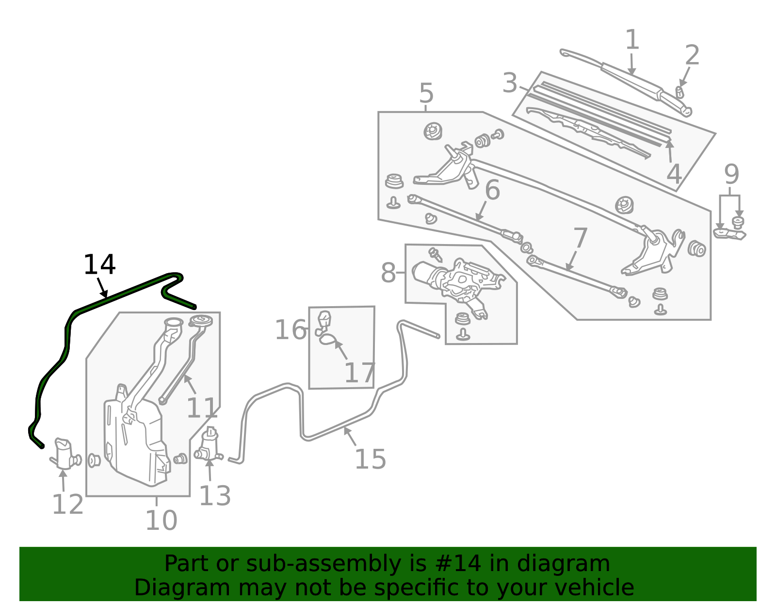 2003-2011 Honda Washer Hose 76805-SCV-A00 | OEM Parts Online
