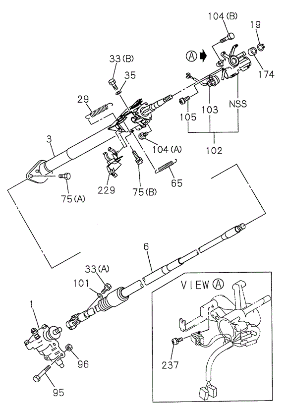 Steering Column for 1998 Acura SLX #0