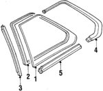73416SF1Z000 - : 1989-1991 Honda Prelude - Glass for Honda: Prelude Image