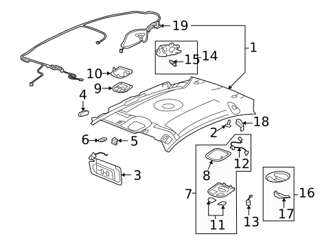 Interior Trim - Roof for 2016 Chevrolet Cruze #6