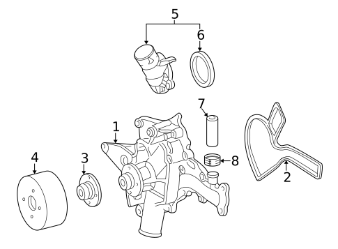Water Pump for 2003 Mercedes-Benz SLK 32 AMG&reg; #0