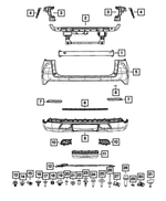 6XX83GXHAB - Frame, Bumper and Fascia: Bumper Cover for Jeep: Grand Cherokee, Grand Cherokee L Image
