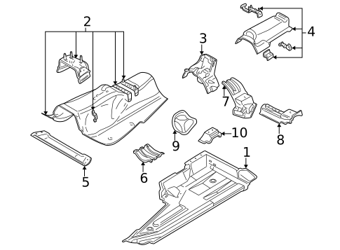 Floor & Rails for 2001 Audi S8 #0