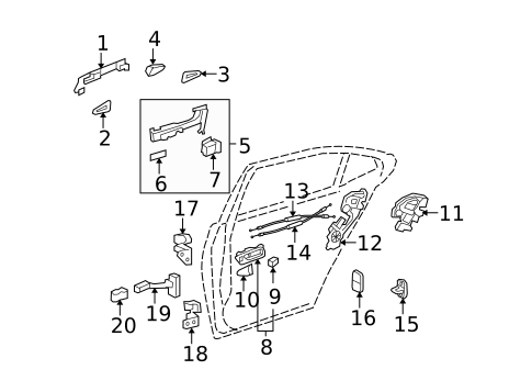 Rear Door for 2007 Lexus LS460 #0