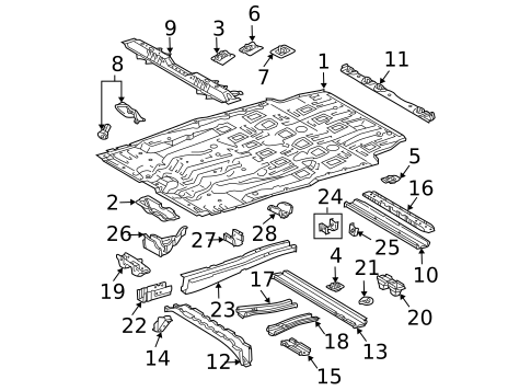 Floor & Rails for 2005 Toyota Sienna #0