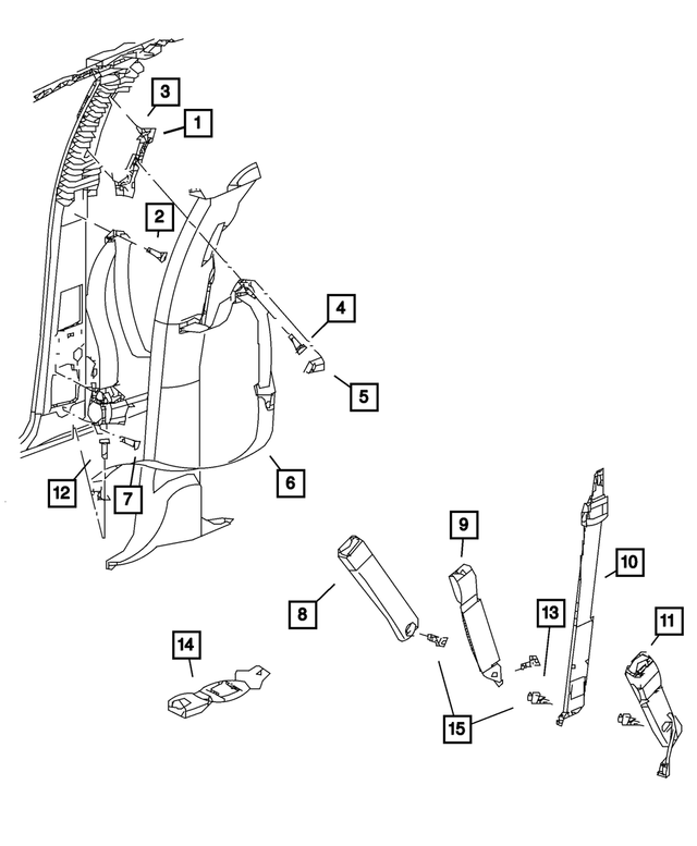 5080637AA - Restraints: Seat Belt Bolt for Mopar Image
