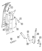 5096259AA - Restraints: Seat Belt Bolt for Mopar Image image