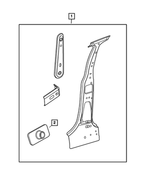 5027579AD - Body Sheet Metal Except Doors: B Pillar Inner Panel, Left for Mopar Image