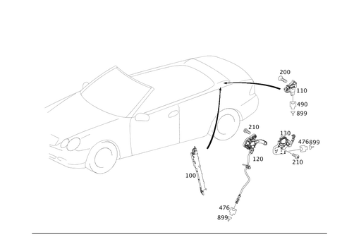 Folding Top Control for 2002 Mercedes-Benz CLK 55 AMG&reg; #0