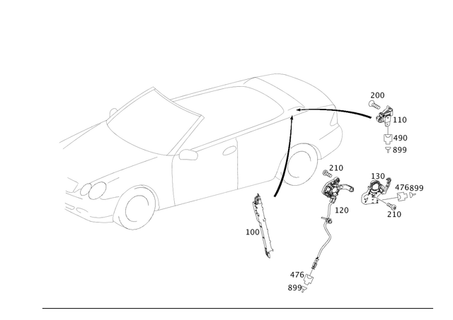 2098201810 - Electrical System: Switch for Mercedes-Benz: CLK320, CLK350, CLK500, CLK55 AMG, CLK550, CLK63 AMG Image image