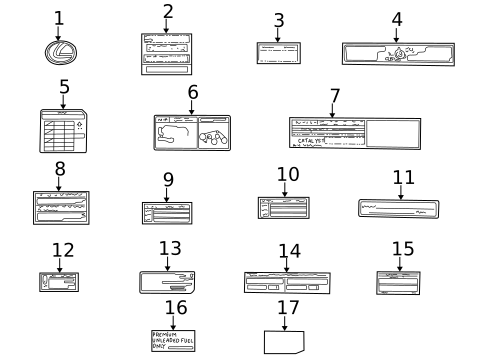 Labels for 2002 Lexus LS430 #0