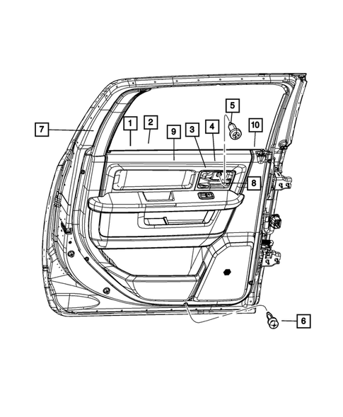 Door Trim Panels-Front and Rear for 2016 Ram 3500 #1