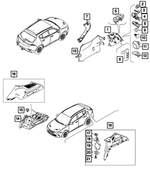 7MT06LXHAA - Interior Trim: C Pillar Molding, Right for Mopar Image