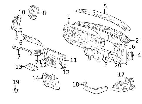 Instrument Panel for 2003 Dodge Ram 1500 #0