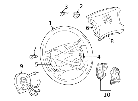 Steering Wheel & Trim for 2001 Dodge Durango #0
