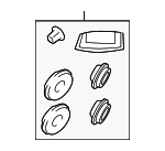 LR140732 - Brakes: Caliper Mount Kit for Land Rover: Discovery Sport, Range Rover Evoque Image