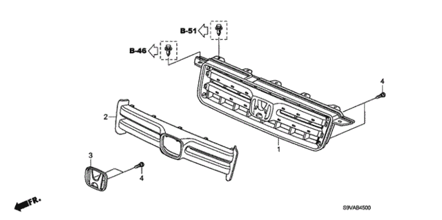 Front Grille for 2008 Honda Pilot #0