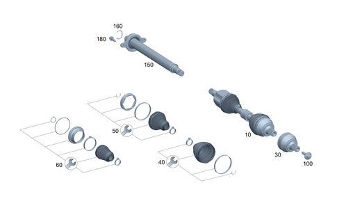 Front Axle Shaft for 2020 Mercedes-Benz CLA35 AMG #0