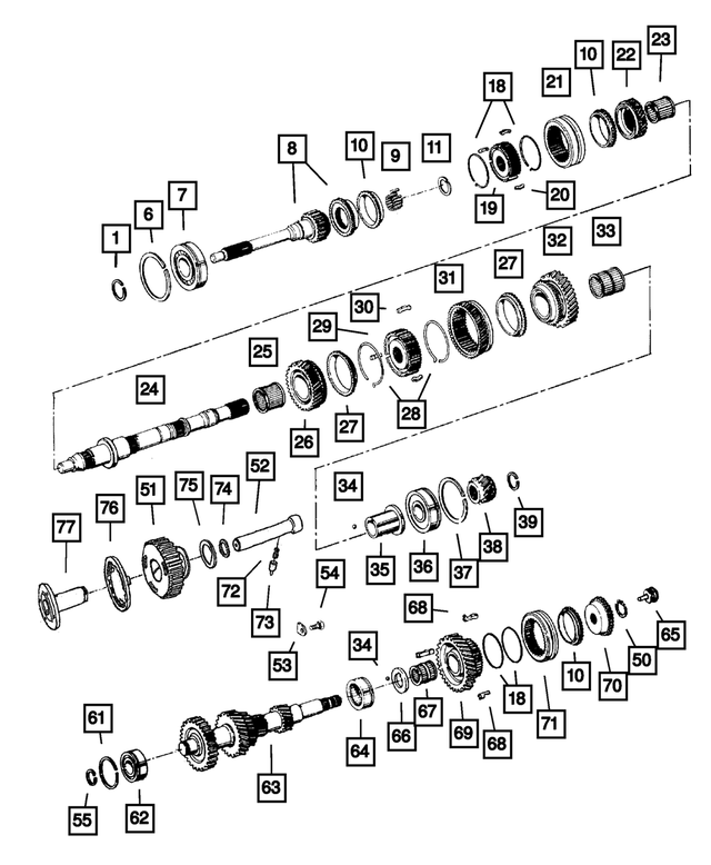 83502681 - Manual Transmission 5 Speed: Input Shaft Bearing for Mopar Image