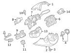 107905855CF - Steering: Lock Cylinder for Audi Image