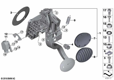 Pedals for 2017 Mini Cooper SE ALL4 #0