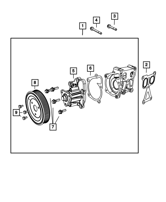 « 1140308553 – Cooling : Collerette Hexagonale Boulon pour Mopar Image »