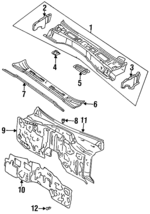 557006A531 - Body: Cowl Top Panel for Toyota: Land Cruiser Image
