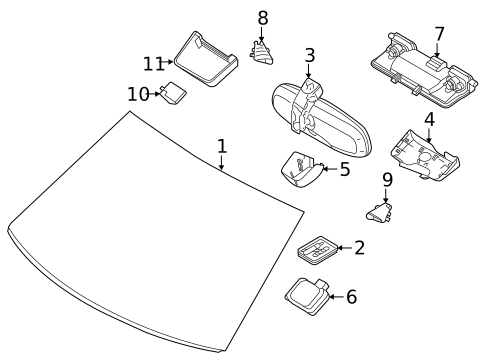 Glass - Windshield for 2018 Land Rover Range Rover Evoque #0