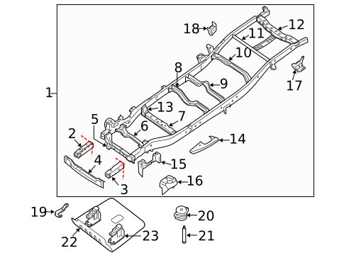 Frame & Components for 2005 Nissan TITAN #0