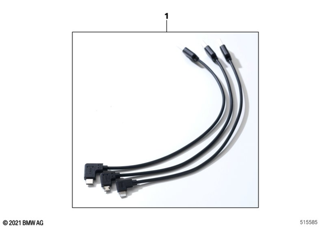 77525A43273 - Navigation &amp; Communication: Set Usb Cable with Angle Plug -  for BMW-Motorrad Image