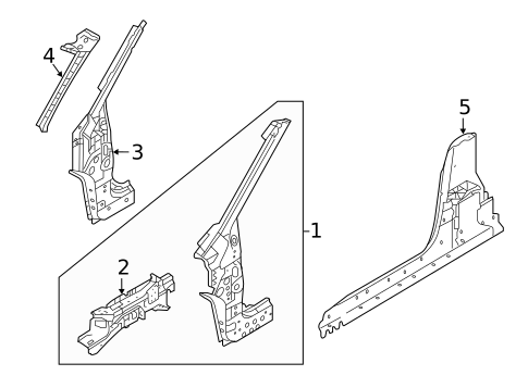Hinge Pillar for 2018 Land Rover Range Rover Evoque #0