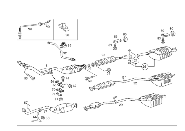 2024906019 - Exhaust System: Exhaust Pipe for Mercedes-Benz: C220, C230 Image image