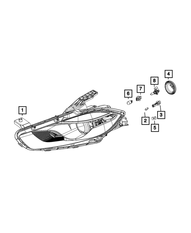 68292805AA - : Headlamp, Left for Mopar Image