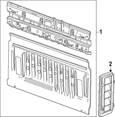 Back Panel for 2023 Chevrolet Colorado #0